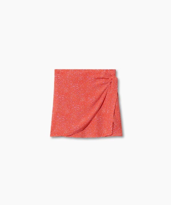 Wrap print skirt