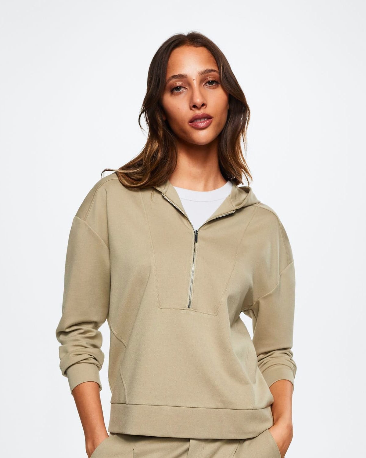 Zipper high collar sweater - Image 2